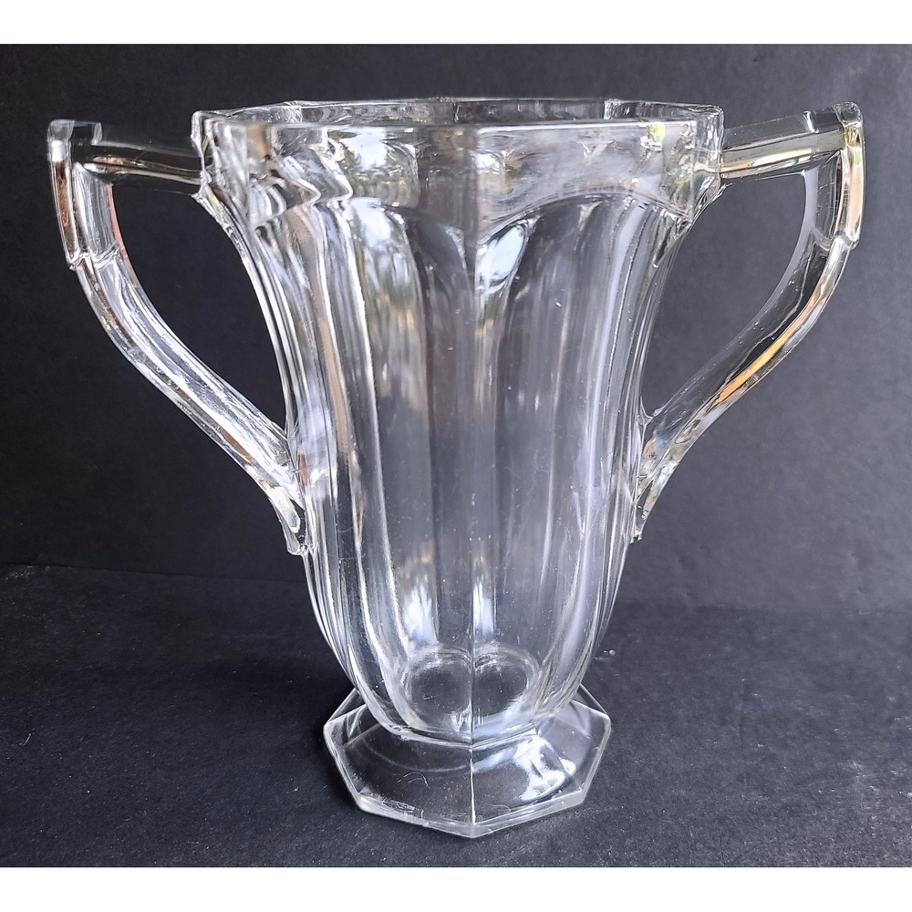 Vintage Davidson Art Deco Chippendale Celery Two Handled Trophy Vase 1930's